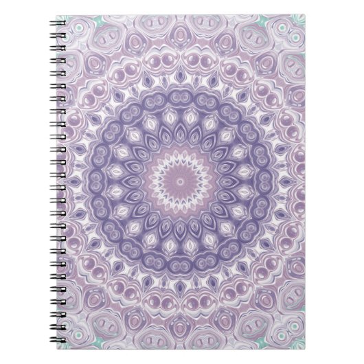 Lavendel und Lila Medallion Design Notizblock (Vorderseite)