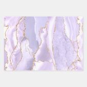 Lavendel- und lila Packpapierblätter Geschenkpapier Set (Vorderseite)