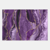 Lavendel- und lila Packpapierblätter Geschenkpapier Set (Vorderseite 3)