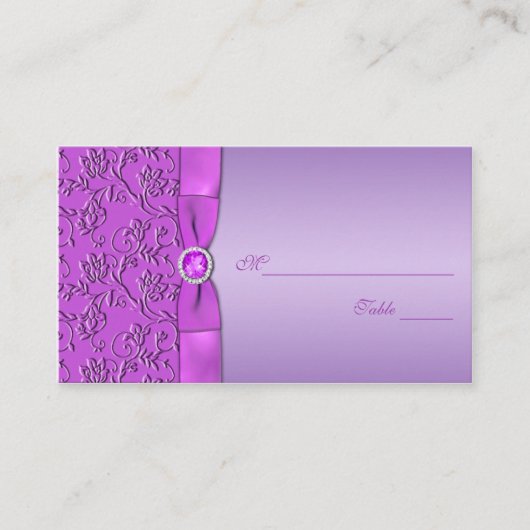 Lavendel und Lila Schmuckkarten Platzkarte (Vorderseite)