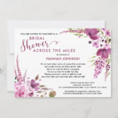 Lavendel und Lilacs Brautparty für Flora und Fauna Einladung (Vorderseite)