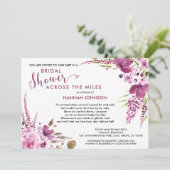 Lavendel und Lilacs Brautparty für Flora und Fauna Einladung (Stehend Vorderseite)