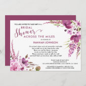 Lavendel und Lilacs Brautparty für Flora und Fauna Einladung (Vorne/Hinten)