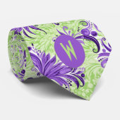 Lavendel und Limettengrün Krawatte (Gerollt)