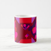 Lavendel- und Maronquadratische Muster Kaffeetasse (Mittel)