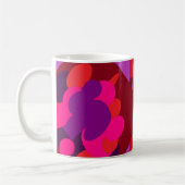 Lavendel- und Maronquadratische Muster Kaffeetasse (Links)