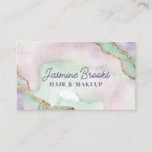 Lavendel und Minze Gold Wasserfarbe Visitenkarte (Vorderseite)