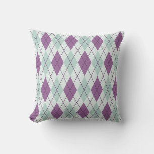 Lavendel und Minze Green Raute Accent Cushions Kissen