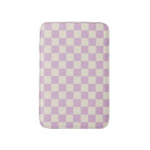 Lavendel und Off White Checkerboard Badematte (Vorderseite Vertikal)