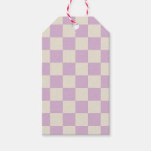 Lavendel und Off White Checkerboard