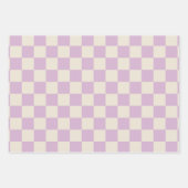 Lavendel und Off White Checkerboard Geschenkpapier Set (Vorderseite 3)