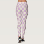 Lavendel und Off White Checkerboard Leggings (Rückseite)