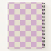 Lavendel und Off White Checkerboard Notizblock (Rückseite)