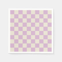 Lavendel und Off White Checkerboard