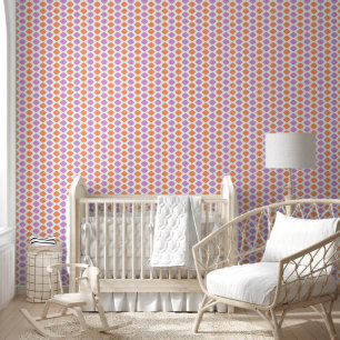 Lavendel- und Orangenweiche Diamanten Tapete