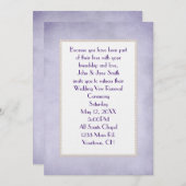 Lavendel- und Perlhochzeit Einladung (Vorne/Hinten)