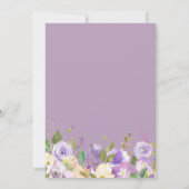 Lavendel- und Pfirsichblütendusche Einladung (Rückseite)