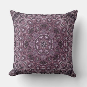 Lavendel- und Pflaumenmarmor Mandala-Muster Kissen