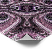 Lavendel- und Pflaumenmarmor Mandala-Muster Poster (Ecke)