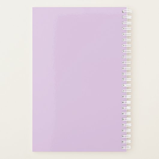 Lavendel und Pink Floral Daily Planer (Rückseite)