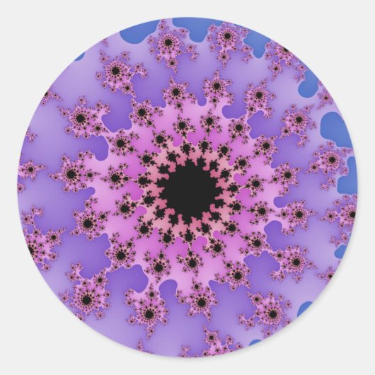Lavendel und rosa Auge Runder Aufkleber (Vorderseite)