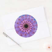 Lavendel und rosa Auge Runder Aufkleber (Umschlag)