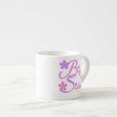 Lavendel und rosa Big Sister Geschenke Espressotasse (Vorderseite Rechts)