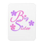 Lavendel und rosa Big Sister Geschenke Magnet (Vertikal)