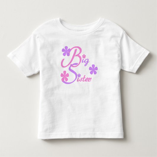 Lavendel und rosa Big Sister Kleinkind T-shirt (Vorderseite)