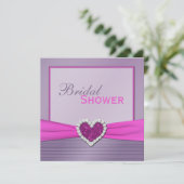 Lavendel und rosa Brautparty-Einladung Einladung (Stehend Vorderseite)