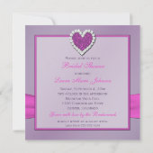 Lavendel und rosa Brautparty-Einladung Einladung (Rückseite)