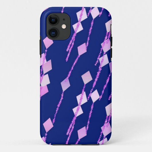 Lavendel und rosa Drachen gegen dunkelblau Case-Mate iPhone Hülle (Rückseite)