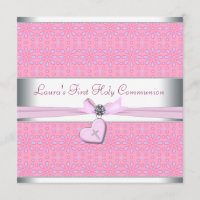 Lavendel und rosa Herz rosa Kreuz Erste Kommune