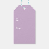 Lavendel und rosa Poinsettia Geschenkanhänger (Rückseite)