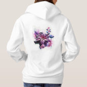 Lavendel und rosa Poinsettia Hoodie (Rückseite)