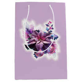 Lavendel und rosa Poinsettia Mittlere Geschenktüte
