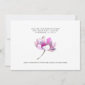 Lavendel und rosa Wasserfarben Einladung (Rückseite)