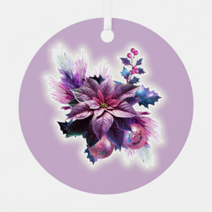 Lavendel und rosa Weihnachtsstern Ornament Aus Metall
