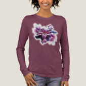 Lavendel und rosa Weihnachtsstern Tri-Blend Shirt (Vorderseite)