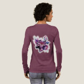 Lavendel und rosa Weihnachtsstern Tri-Blend Shirt (Voller Rückseite)