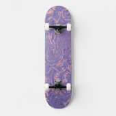 Lavendel und rosa Wirbel Skateboard (Vorderseite)