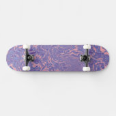 Lavendel und rosa Wirbel Skateboard (Horizontal)