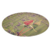 Lavendel und Rose Blume Schneidebrett (Ecke)