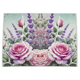 Lavendel und Rose Garden Geschenktasche Große Geschenktüte