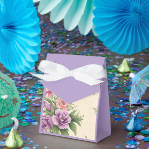 Lavendel und Rose Garten Blumendruck Geschenkschachtel
