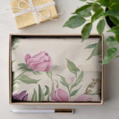 Lavendel und Rose Garten Blumendruck Seidenpapier (Geschenk)