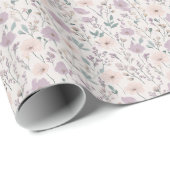 Lavendel- und Rosé-Wiese Geschenkpapier (Rolleneckpunkt)