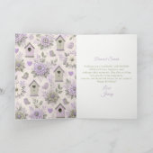 Lavendel- und Salbei-Grün-Geburtstagsfeier Karte (Innenseite)