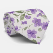 Lavendel- und Salbeiblumen-Tie Krawatte (Gerollt)