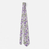 Lavendel- und Salbeiblumen-Tie Krawatte (Rückseite)